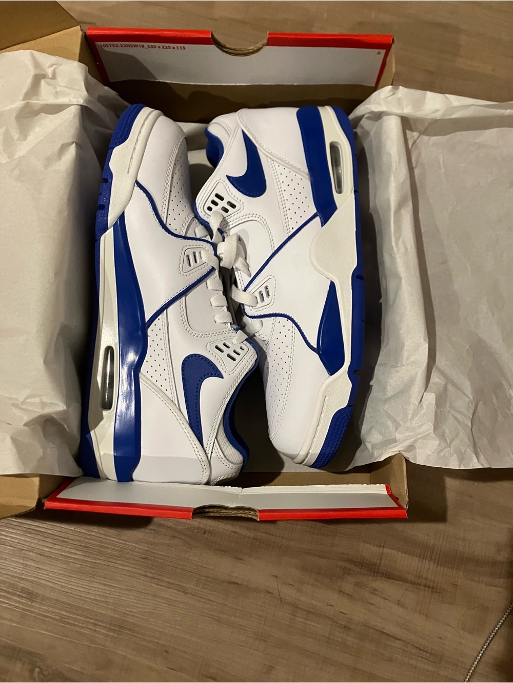 Nike Men’s Air Max Flight 89 white and Royal Blue Sz 9.5
